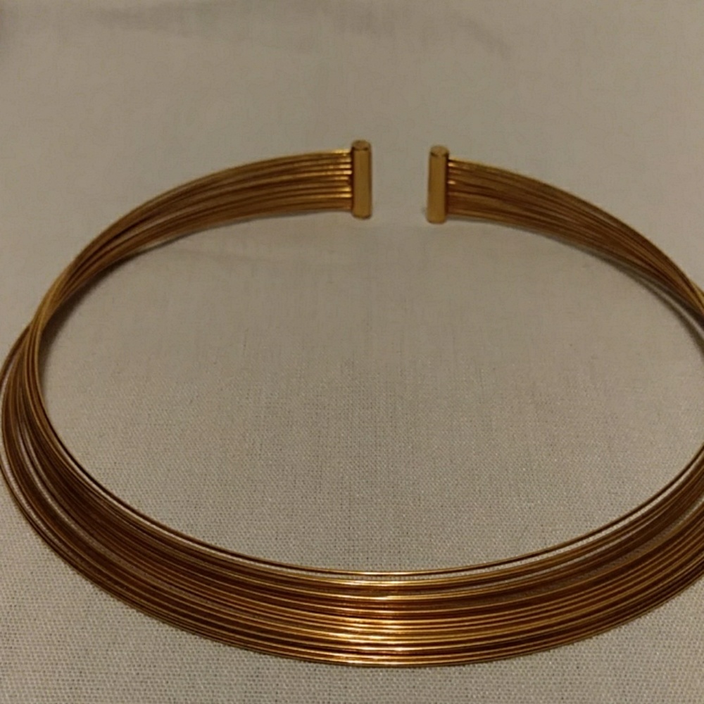 Wire Multi-Layer Choker Collar Cuff Necklace - image 2